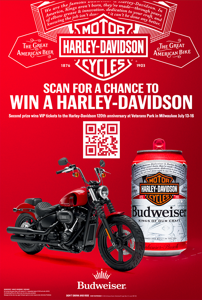 Sweepstakes BUDWEISER HARLEYDAVIDSON SWEEPSTAKES PW